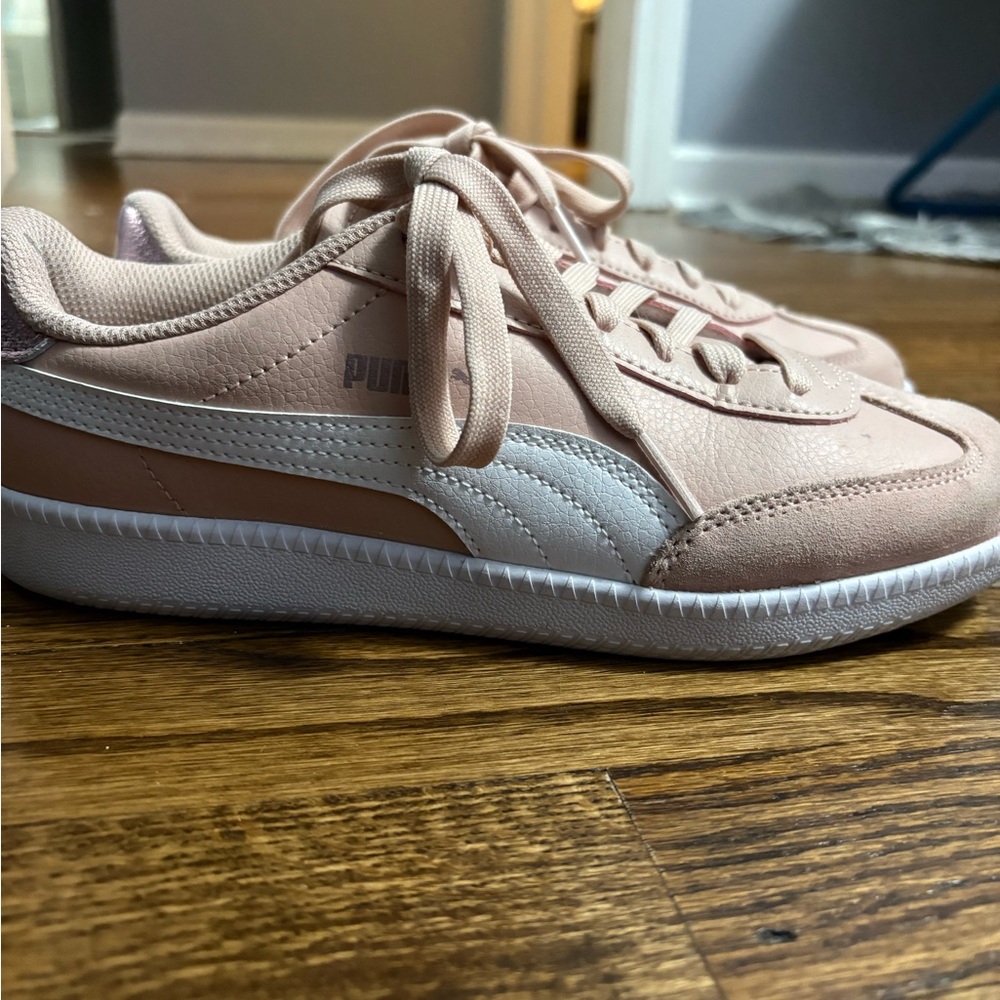 Puma Blush Pink and White Sneakers